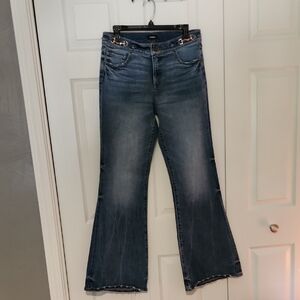 Express Dark Blue Flare Jeans